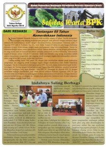 Sekilas Warta BPK Perwakilan Provinsi Sumatera Utara edisi Agustus 2010