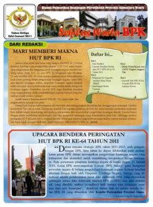 Sekilas Warta BPK Perwakilan Provinsi Sumatera Utara edisi Januari 2011