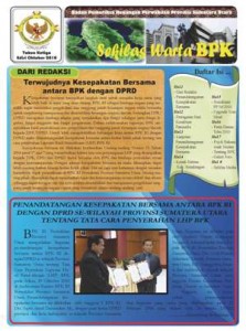 Sekilas Warta BPK Perwakilan Provinsi Sumatera Utara edisi Oktober 2010